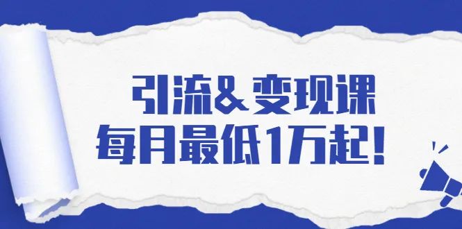 叁心笔记：引流&变现课，助你每月最低1万起-羽哥创业课堂