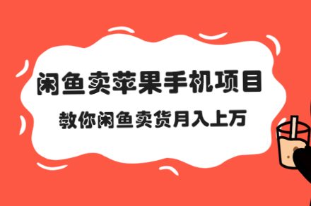 引流哥：闲鱼卖苹果手机项目，教你闲鱼卖货月入上万（视频教程）-羽哥创业课堂