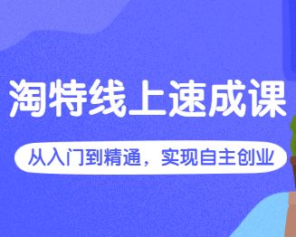 淘特线上速成课：从入门到精通，实现自主创业-羽哥创业课堂