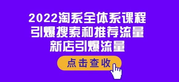 2022淘系全体系课程：引爆搜索和推荐流量，新店引爆流量-羽哥创业课堂