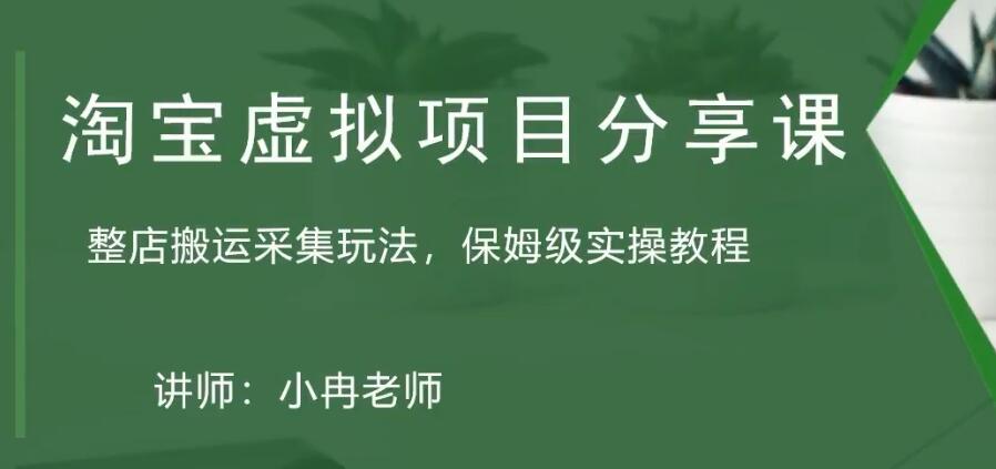 淘宝虚拟整店搬运采集玩法分享课：整店搬运采集玩法，保姆级实操教程-羽哥创业课堂