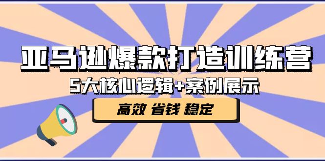 亚马逊爆款打造训练营：5大核心逻辑+案例展示 打造爆款链接 高效 省钱 稳定-羽哥创业课堂