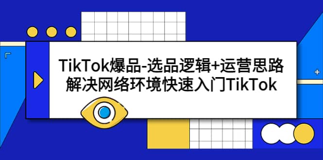 TikTok爆品-选品逻辑 运营思路：解决网络环境快速入门TikTok-羽哥创业课堂