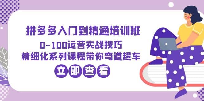 2023拼多多入门到精通培训班：0-100运营实战技巧 精细化系列课带你弯道超车-羽哥创业课堂