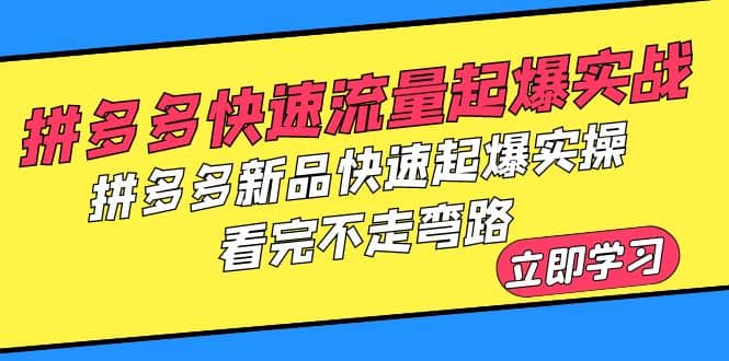 拼多多-快速流量起爆实战，拼多多新品快速起爆实操，看完不走弯路-羽哥创业课堂