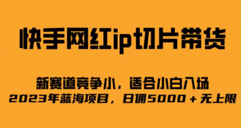 快手网红ip切片新赛道，竞争小事，适合小白 2023蓝海项目-羽哥创业课堂