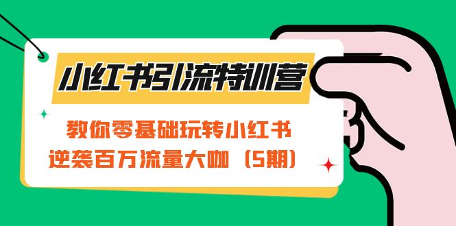 小红书引流特训营-第5期：教你零基础玩转小红书，逆袭百万流量大咖-羽哥创业课堂