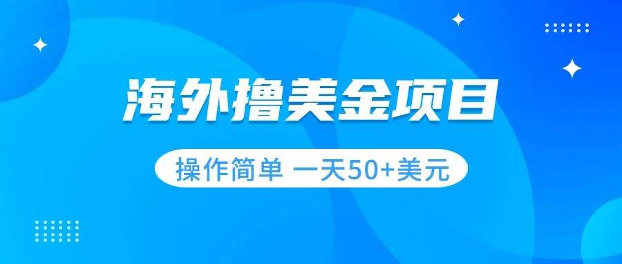 撸美金项目 无门槛  操作简单 小白一天50 美刀-羽哥创业课堂