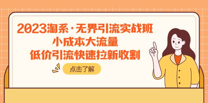 2023淘系·无界引流实战班：小成本大流量，低价引流快速拉新收割-羽哥创业课堂