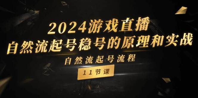 2024游戏直播-自然流起号稳号的原理和实战，自然流起号流程（11节）-羽哥创业课堂