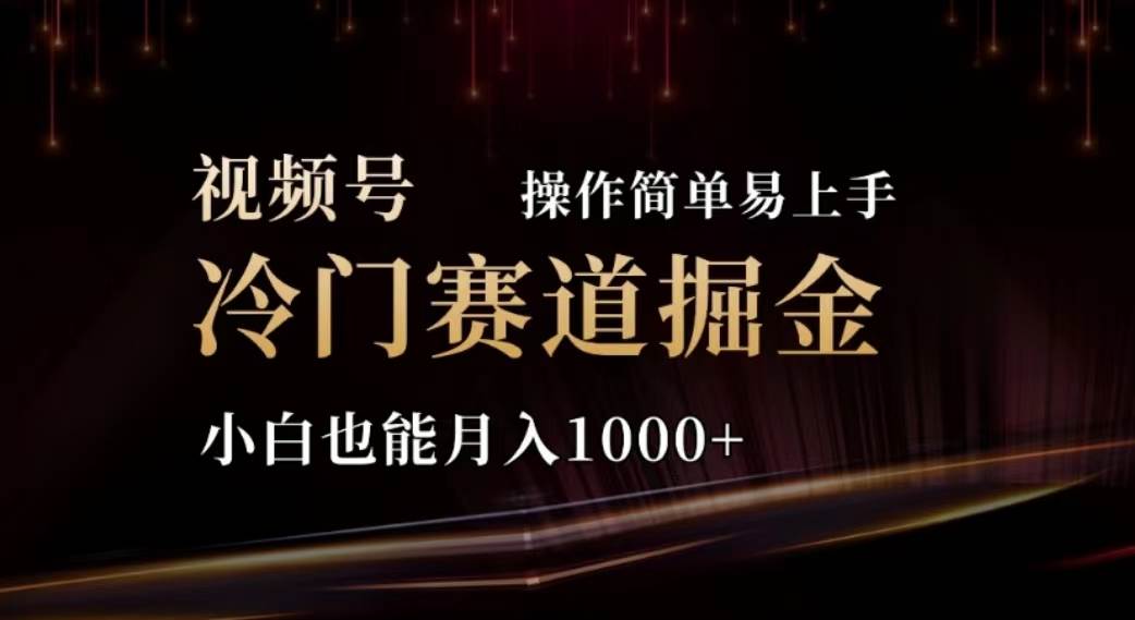 2024视频号冷门赛道掘金，操作简单轻松上手，小白也能月入1k+-羽哥创业课堂