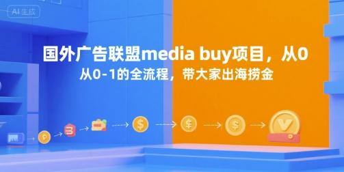 国外广告联盟media buy项目,从0-1的全流程,带大家出海捞金