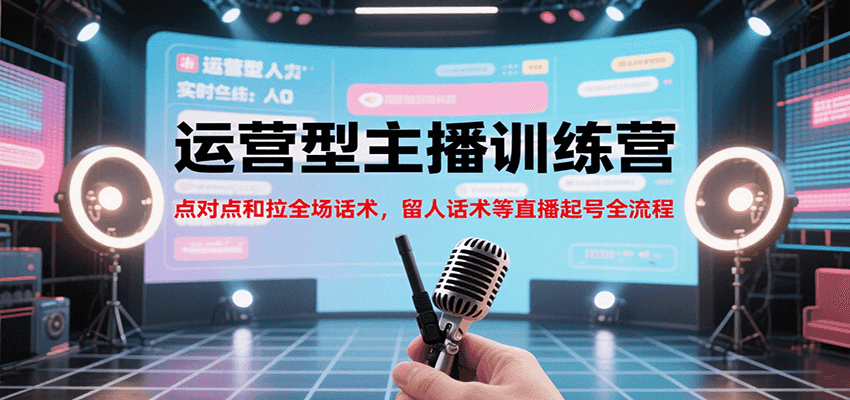 图片[1]-运营型主播训练营，点对点和拉全场话术，留人话术等直播起号全流程(更新8月)-羽哥创业课堂