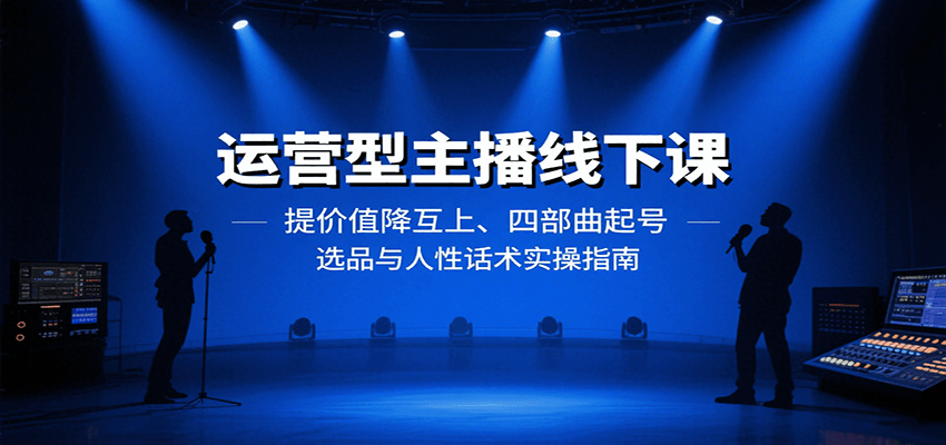 图片[1]-运营型主播线下课：提价值降互上、四部曲起号、选品与人性话术实操指南-羽哥创业课堂