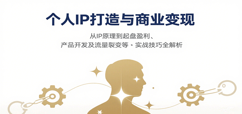 图片[1]-个人IP打造与商业变现，从IP原理到起盘盈利、产品开发及流量裂变等实战技巧全解析-羽哥创业课堂