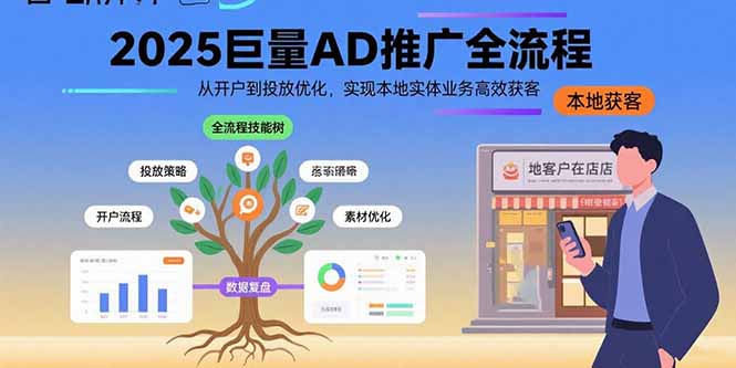 2025巨量AD推广全流程，从开户到投放优化，实现本地实体业务高效获客-羽哥创业课堂