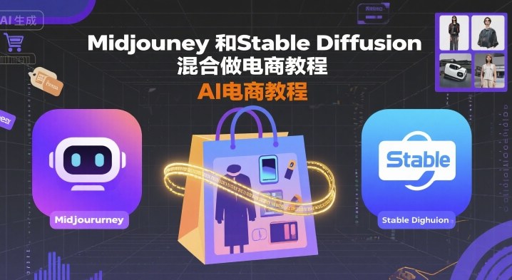 Midjourney和Stable Diffusion混合做电商教程-ai电商教程-羽哥创业课堂