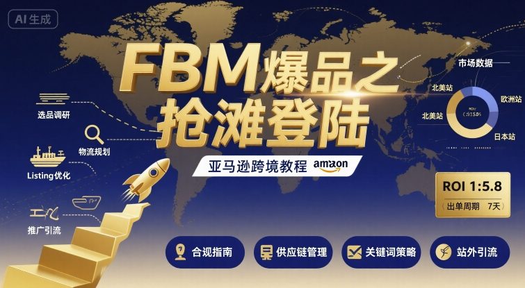 FBM爆品之抢滩登陆-亚马逊跨境教程-羽哥创业课堂