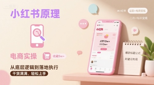 小红书原理以及详细实操流程，小红书电商教程-羽哥创业课堂