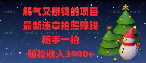 解气又挣钱的项目，最新违章拍照挣钱，随手一拍，轻松收入多张【揭秘】-羽哥创业课堂