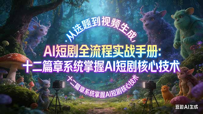 AI 短剧全流程实战手册：从选题到视频生成，十二篇章系统掌握 AI 短剧核心技术-羽哥创业课堂