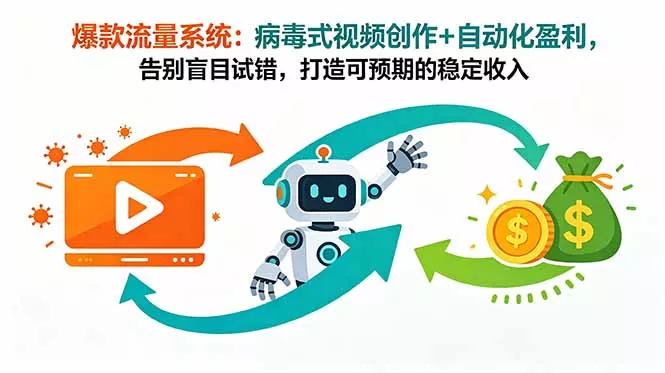 爆款流量系统：病毒式视频创作+自动化盈利，告别盲目试错，打造可预期的稳定收入-羽哥创业课堂