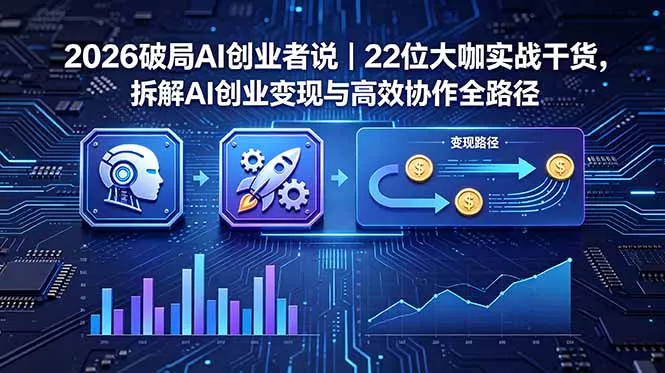 2026 破局 AI 创业者说｜22 位大咖实战干货，拆解 AI 创业变现与高效协作全路径-羽哥创业课堂