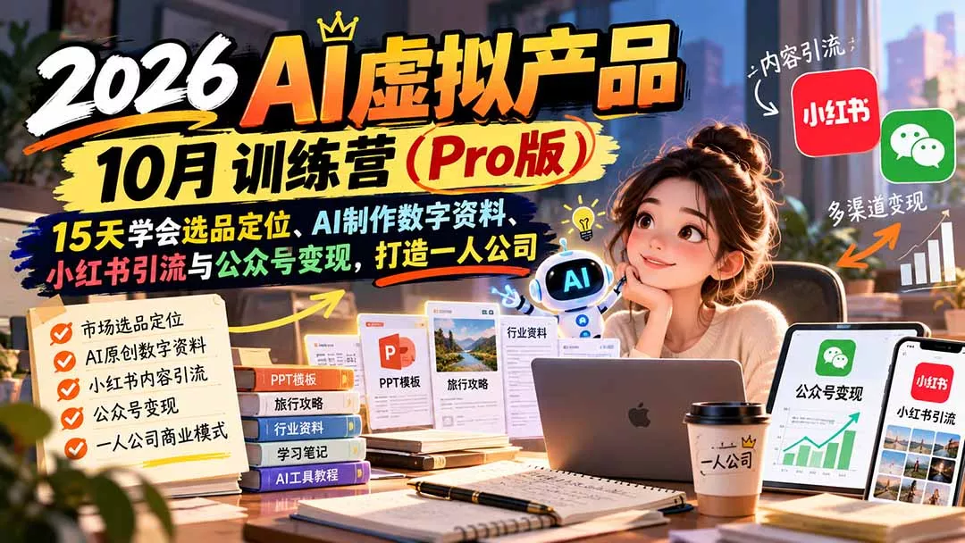 2026AI虚拟产品10月训练营(Pro版-羽哥创业课堂