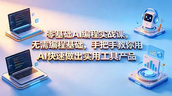 零基础AI编程实战课-更新，无需编程基础，手把手教你用AI快速做出实用工具产品-羽哥创业课堂