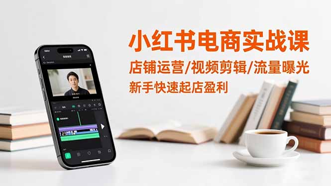 小红书电商实战课:店铺运营/视频剪辑/流量曝光,新手快速起店盈利-羽哥创业课堂