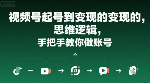 视频号起号到变现的思维逻辑，手把手教你做账号-羽哥创业课堂