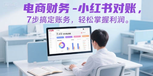 电商财务-小红书对账,7步搞定账务,轻松掌握利润-羽哥创业课堂