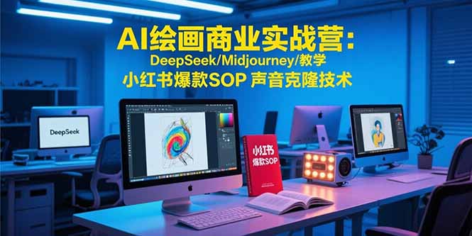 AI绘画商业实战营：DeepSeek/Midjourney/教学 小红书爆款SOP 声音克隆技术-羽哥创业课堂