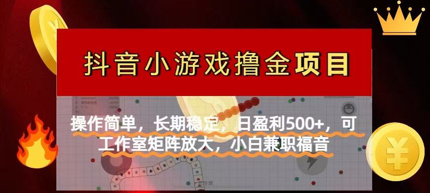 【抖音小游戏发行人计划项目】操作简单，长期稳定，日盈利500+，可工作…-羽哥创业课堂
