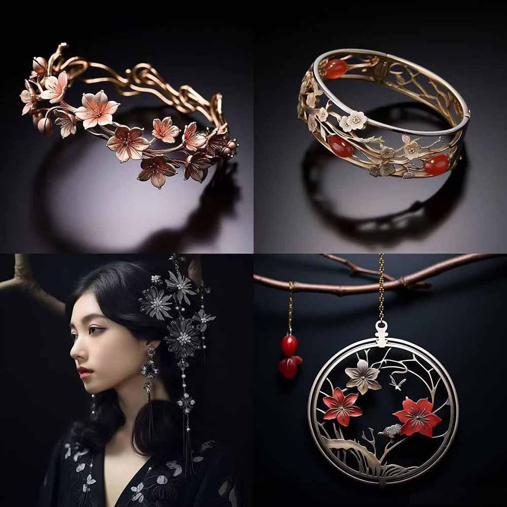 460+专业Midjourney珠宝摄影AI提示词+成效果图,戒指/项链/耳环/手链/宝石/及奢侈配饰等全品类 460+专业Midjourney珠宝摄影AI提示词+成效果图,戒指/项链/耳环/手链/宝石/及奢侈配饰等全品类