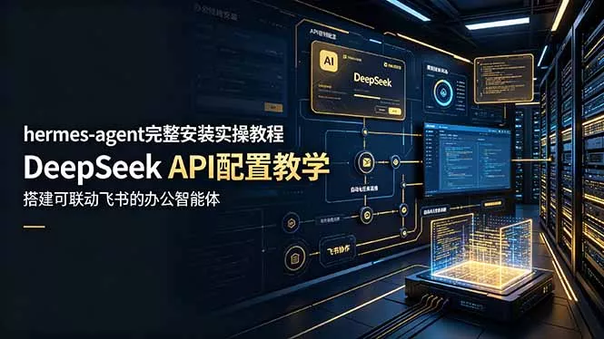 hermes-agent完整安装实操教程，DeepSeek API配置教学，搭建可联动飞书的办公智能体-羽哥创业课堂
