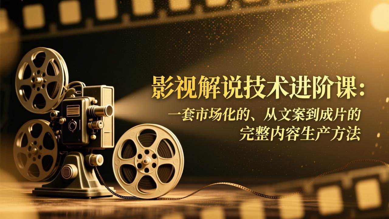 （17185期）影视解说技术进阶课：一套市场化的、从文案到成片的完整内容生产方法-羽哥创业课堂