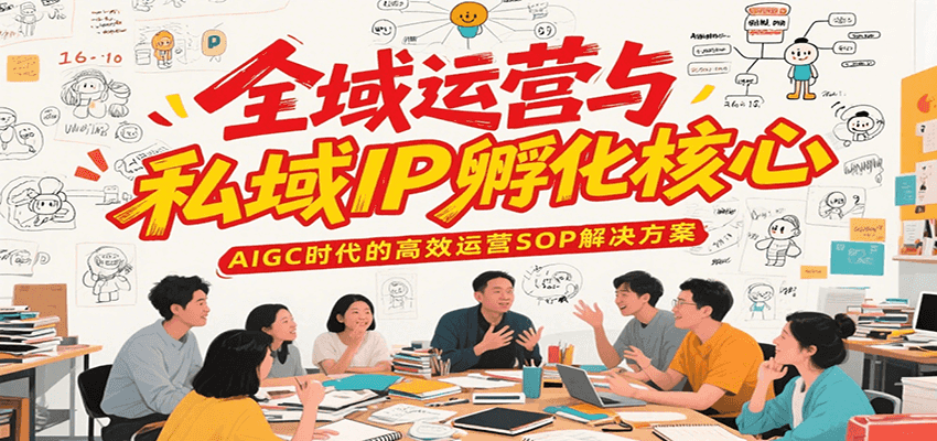 全域运营与私域IP孵化核心,AIGC时代的高效运营SOP解决方案-羽哥创业课堂