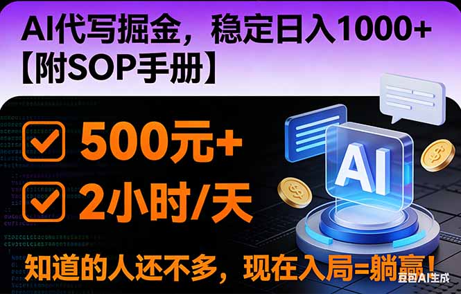 2026风口项目,AI代写掘金,稳定日入1000+,掌握核心技能【附SOP手册】-羽哥创业课堂