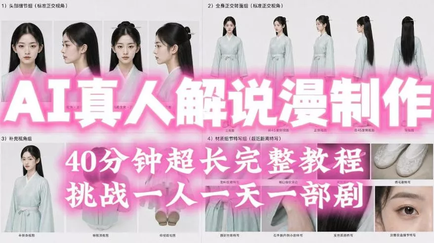 2026年AI真人解说漫剧自动批量化制作教程,40分钟超长完整,自动批量化制作,挑战一人一天一部剧!-羽哥创业课堂