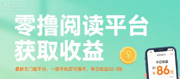 零撸阅读平台获取收益，最新无门槛平台，一部手机即可操作，单日收益50-3张【揭秘】-羽哥创业课堂