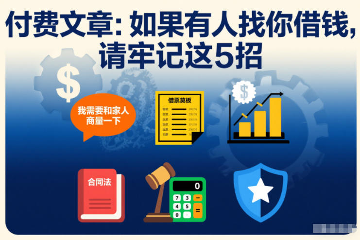 付费文章：如果有人找你借钱，请牢记这5招-羽哥创业课堂