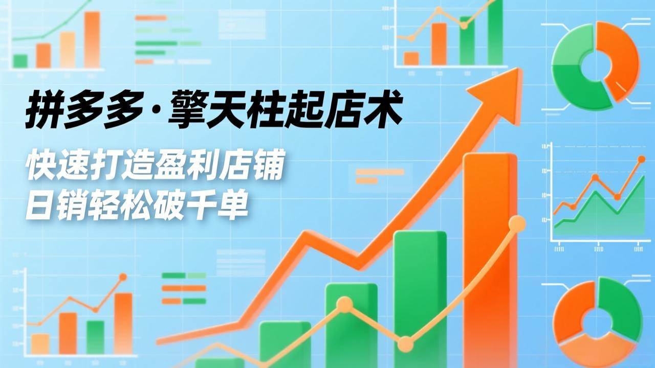 （17149期）拼多多·擎天柱起店术，爆流布局、利润起飞、不断流，快速打造盈利店铺，日销轻松破千单-羽哥创业课堂