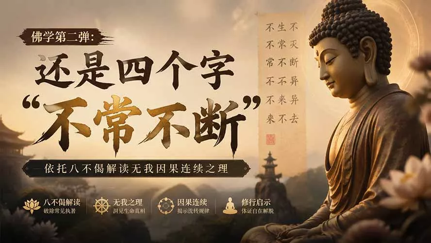 付费文章:佛学第二弹:还是四个字“不常不断”依托八不偈解读无我因果连续之理-羽哥创业课堂