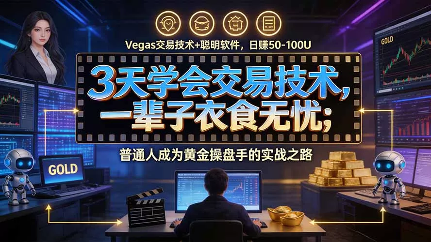 3天学会做交易,普通人快速成为操盘手” Vegas交易系统+聪明软件 , 日赚50-1000U, 长期稳定,小白轻松上手-羽哥创业课堂