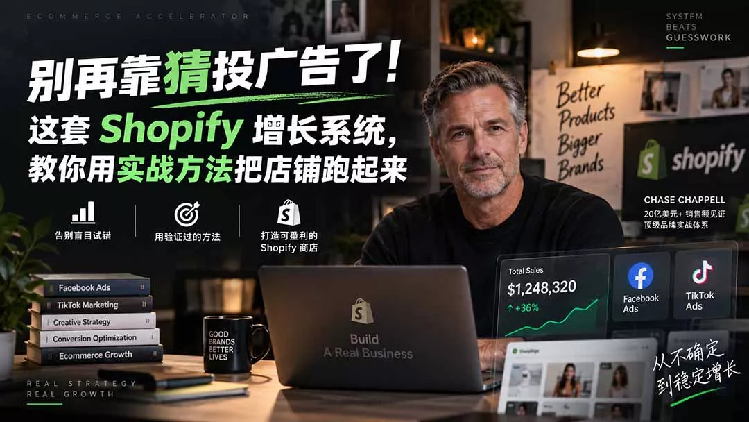 别再靠猜投广告了!这套 Shopify 增长系统,教你用实战方法把店铺跑起来【原创双语字幕】-羽哥创业课堂