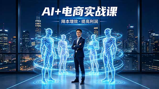 AI+电商实战课，1人+N个AI 智能体，把SOP变AI员工，实现降本增效提高利润-羽哥创业课堂