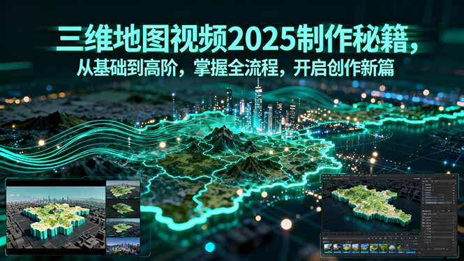 三维地图视频2025制作秘籍,从基础到高阶,掌握全流程,开启创作新篇-羽哥创业课堂