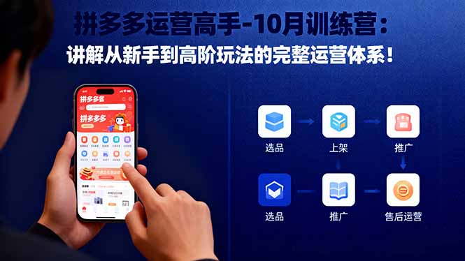 拼多多运营高手-10月训练营：讲解从新手到高阶玩法的完整运营体系！-羽哥创业课堂