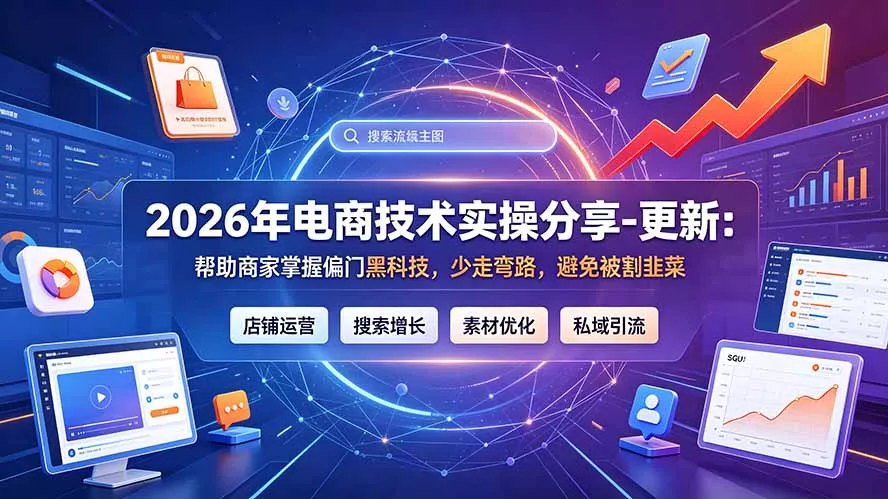 2026年电商技术实操分享-更新9月:帮助商家掌握偏门黑科技,少走弯路,避免被割韭菜-羽哥创业课堂